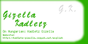 gizella kadletz business card